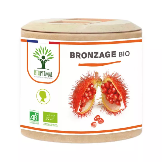 Bronzage Bio - Autobronzant-100% Poudre Urucum Bio- 60 gélules
